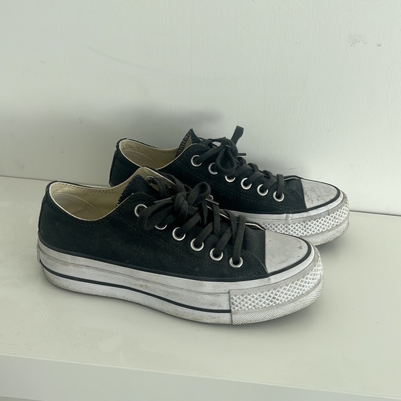 Low top black and white platform converse - Picture 2 of 2